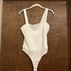 Lulus Basics Symbolize White Sleeveless Bodysuite